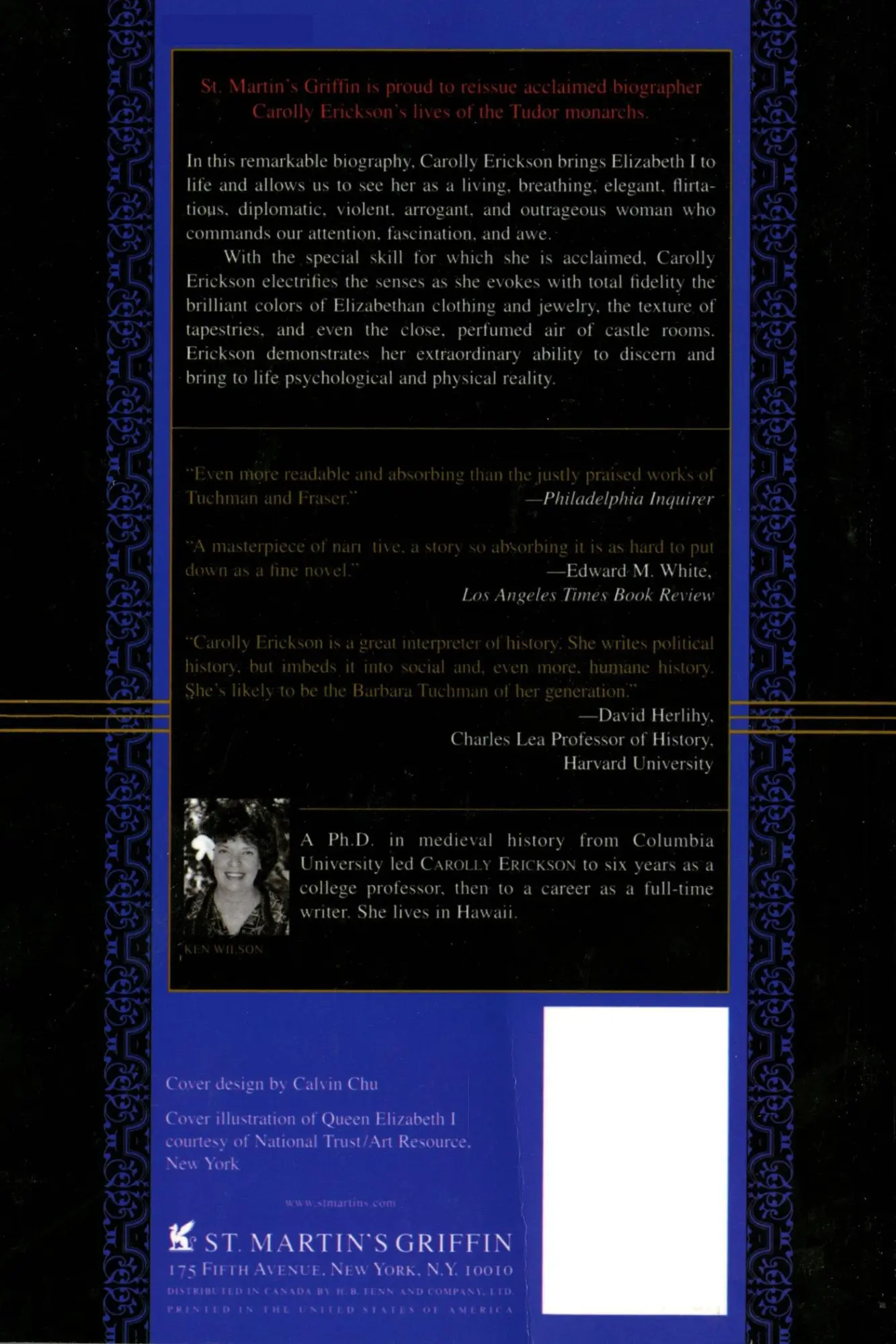 Rückseite: 9780312168421 | First Elizabeth | Carolly Erickson | Taschenbuch | Englisch | 1997