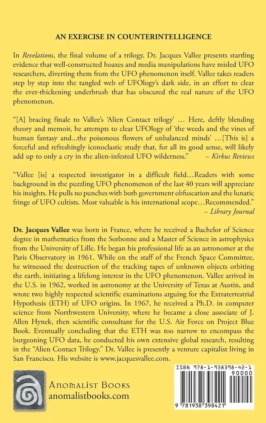 Rückseite: 9781938398421 | REVELATIONS | Alien Contact and Human Deception | Jacques Vallee