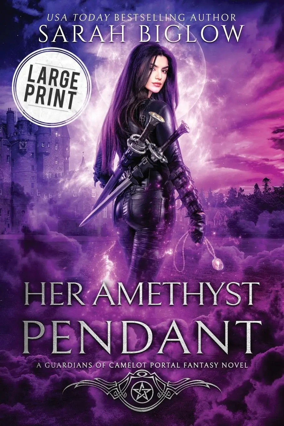 Cover: 9781955988421 | Her Amethyst Pendant | A Large Print Contemporary Portal Fantasy Novel