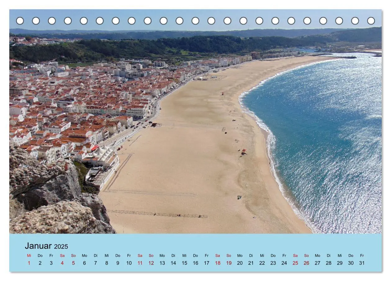 Bild: 9783435008421 | Nazare (Tischkalender 2025 DIN A5 quer), CALVENDO Monatskalender