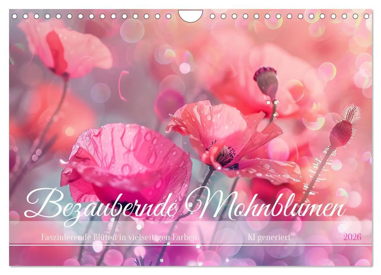 Cover: 9783457338421 | Bezaubernde Mohnblumen (Wandkalender 2026 DIN A4 quer), CALVENDO...