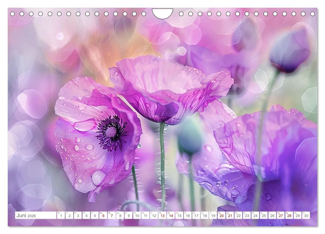 Bild: 9783457338421 | Bezaubernde Mohnblumen (Wandkalender 2026 DIN A4 quer), CALVENDO...