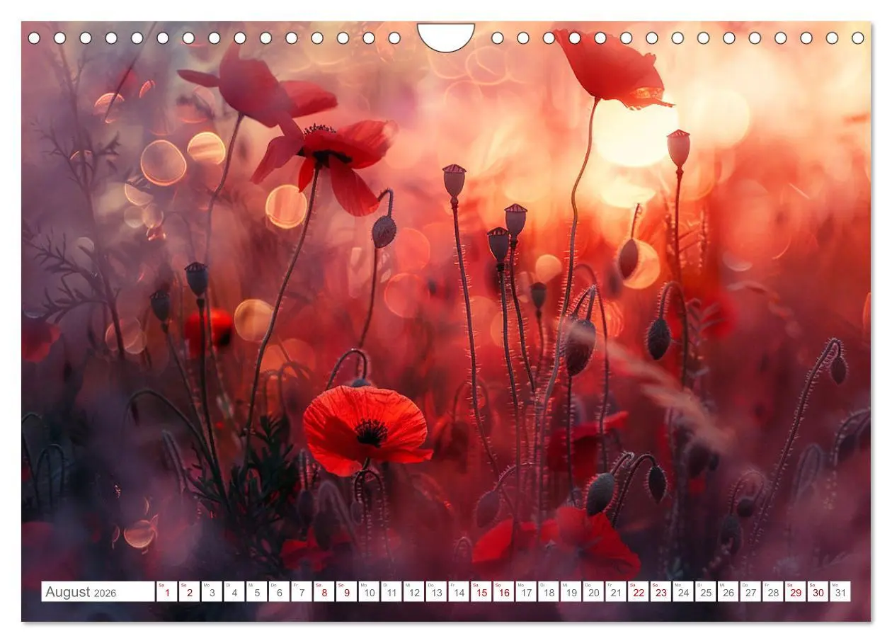 Bild: 9783457338421 | Bezaubernde Mohnblumen (Wandkalender 2026 DIN A4 quer), CALVENDO...