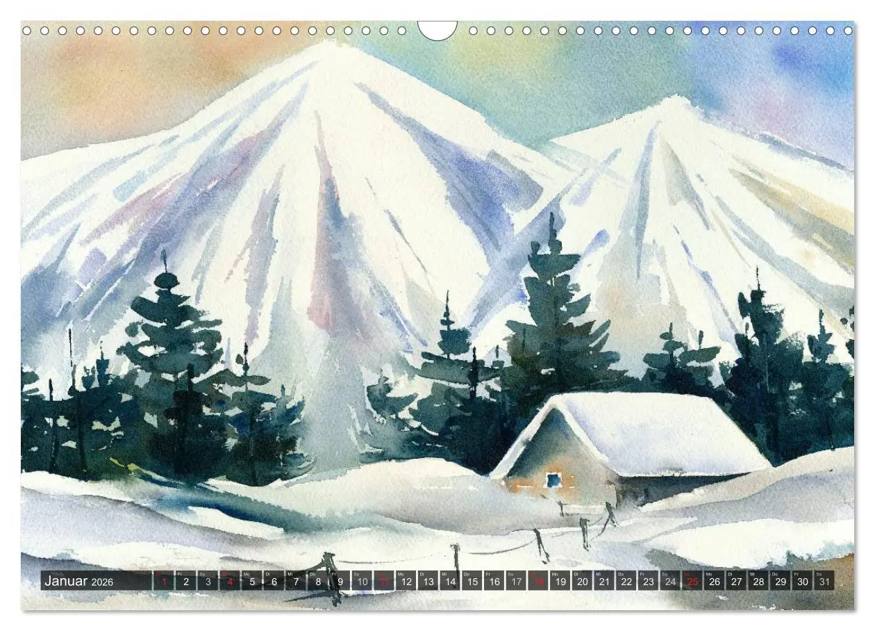 Bild: 9783457958421 | Landschaft in Aquarell (Wandkalender 2026 DIN A3 quer), CALVENDO...