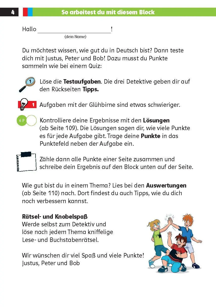 Bild: 9783129498521 | Die drei ??? Kids: Mein Deutschblock 2. Klasse | Taschenbuch | 128 S.
