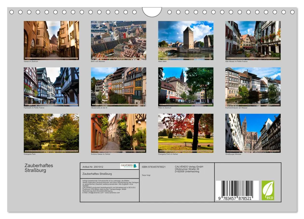 Bild: 9783457878521 | Zauberhaftes Straßburg (Wandkalender 2026 DIN A4 quer), CALVENDO...