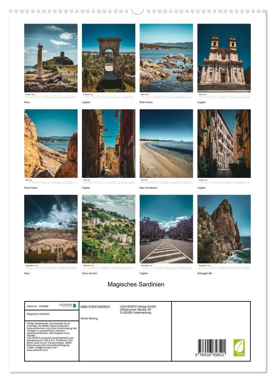 Bild: 9783516658521 | Magisches Sardinien (hochwertiger Premium Wandkalender 2026 DIN A2...