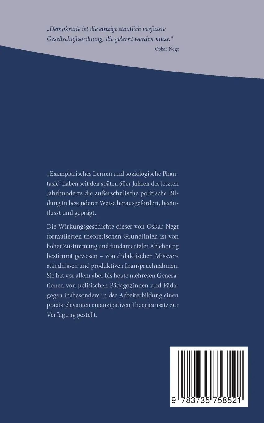 Rückseite: 9783735758521 | 50 Jahre "Soziologische Phantasie und Exemplarisches Lernen" | Buch