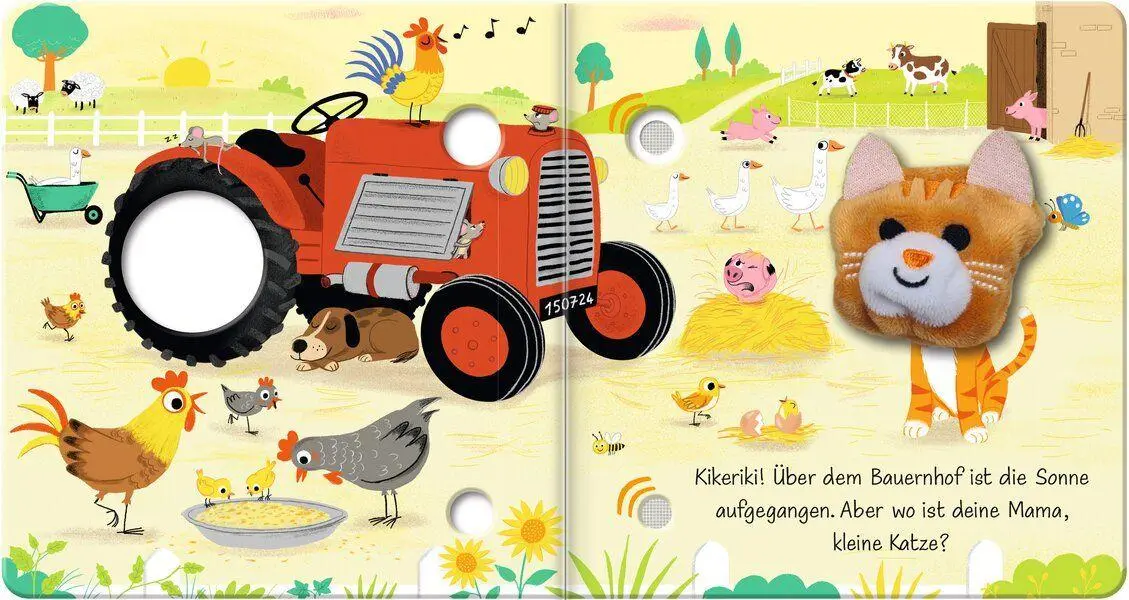Bild: 9783741528521 | Mein Fingerpuppen-Soundbuch - Kleine Katze auf dem Bauernhof | Collet