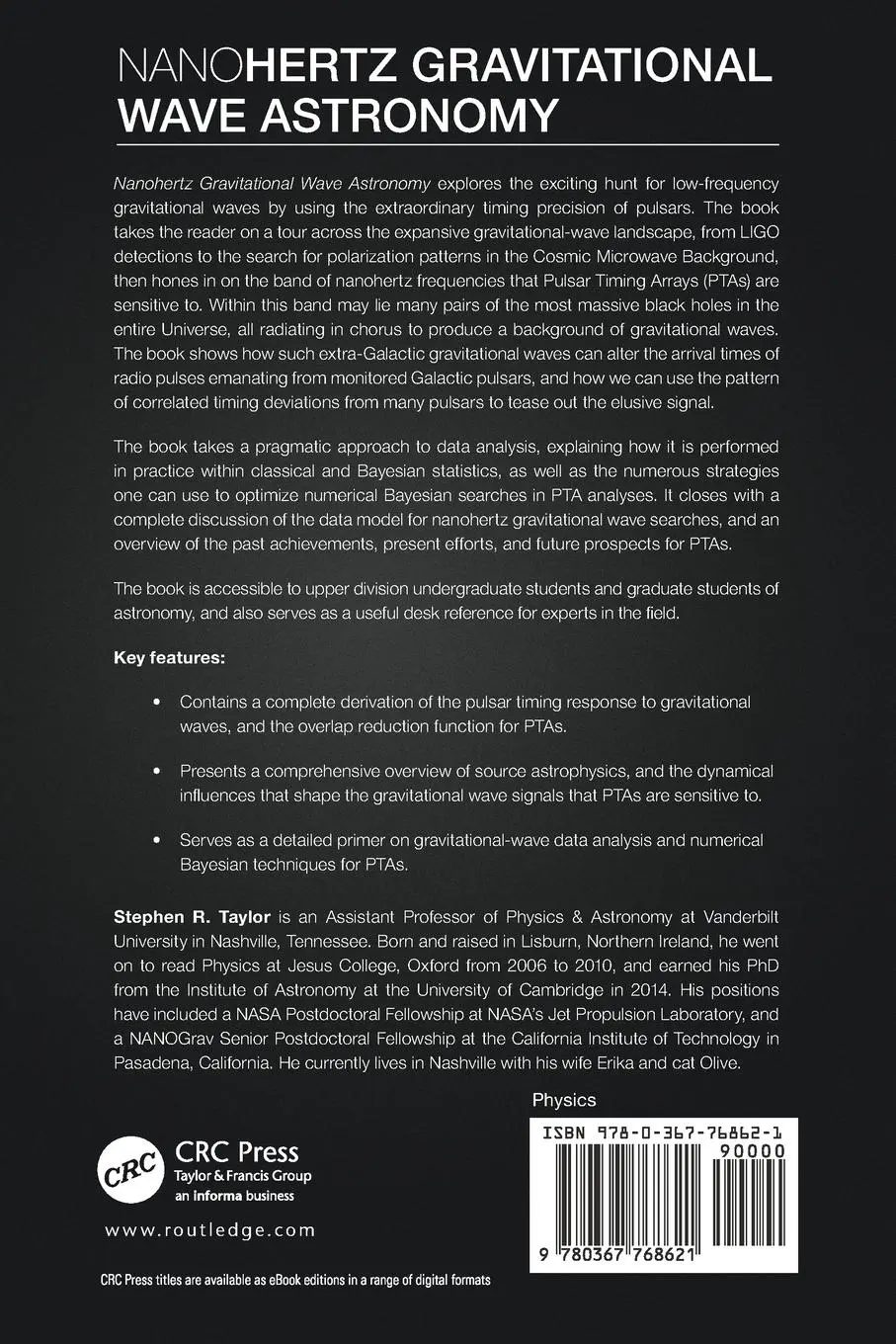 Rückseite: 9780367768621 | Nanohertz Gravitational Wave Astronomy | Stephen R. Taylor | Buch