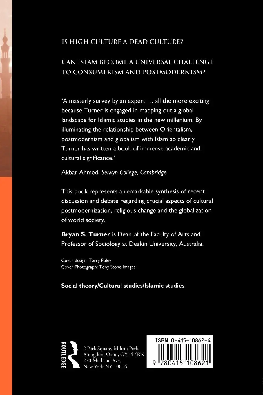 Rückseite: 9780415108621 | Orientalism, Postmodernism and Globalism | Bryan S Turner | Buch