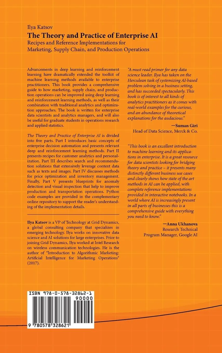 Rückseite: 9780578328621 | The Theory and Practice of Enterprise AI | Ilya Katsov | Buch | 2022