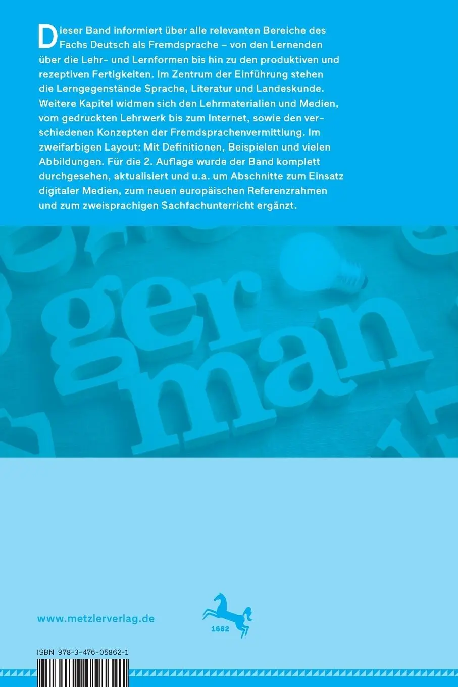 Rückseite: 9783476058621 | Deutsch als Fremdsprache | Eine Einführung | Dietmar Rösler | Buch