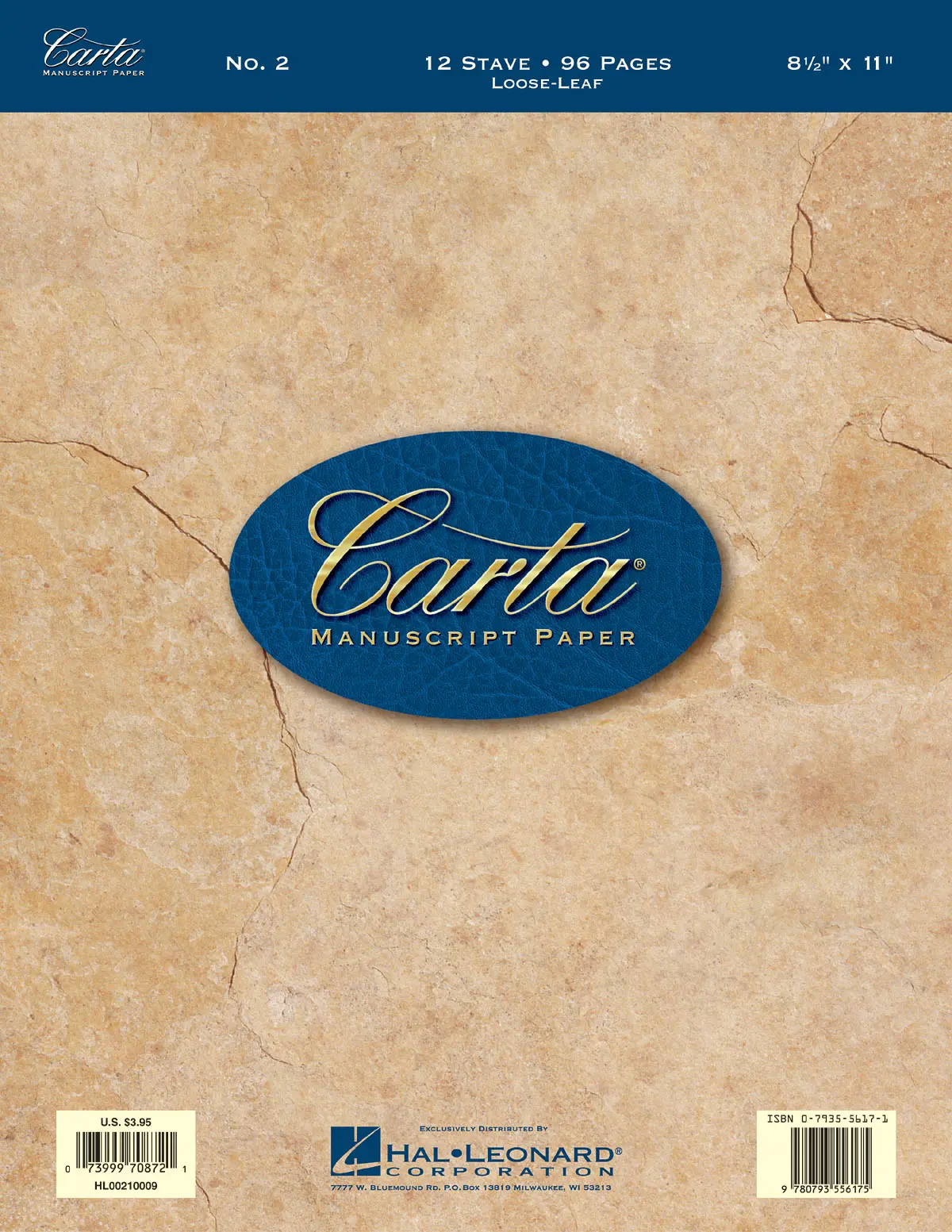 Cover: 73999708721 | Carta Manuscript Paper No. 2 - Basic | Hal Leonard Corp | Taschenbuch