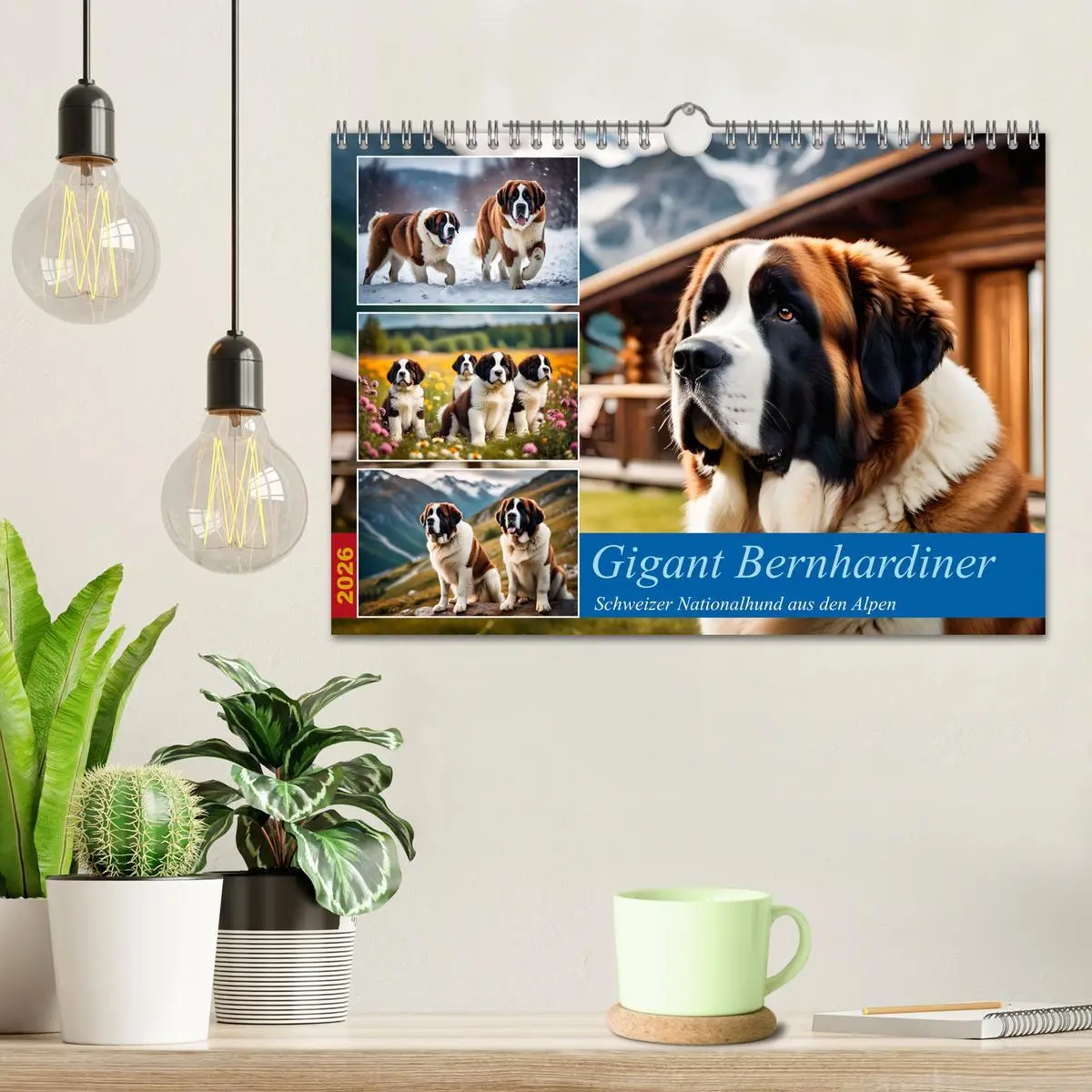 Bild: 9783457308721 | Gigant Bernhardiner (Wandkalender 2026 DIN A4 quer), CALVENDO...