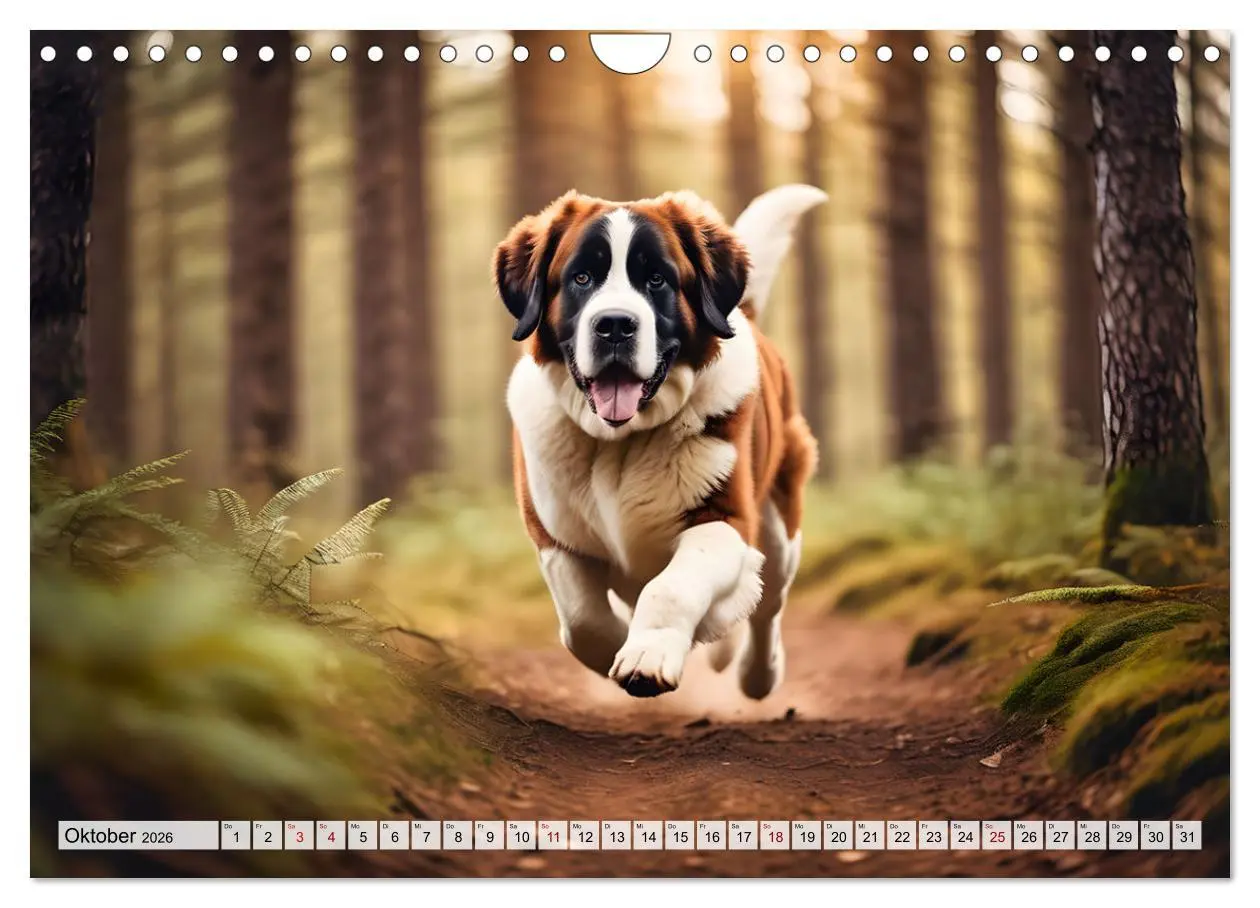 Bild: 9783457308721 | Gigant Bernhardiner (Wandkalender 2026 DIN A4 quer), CALVENDO...