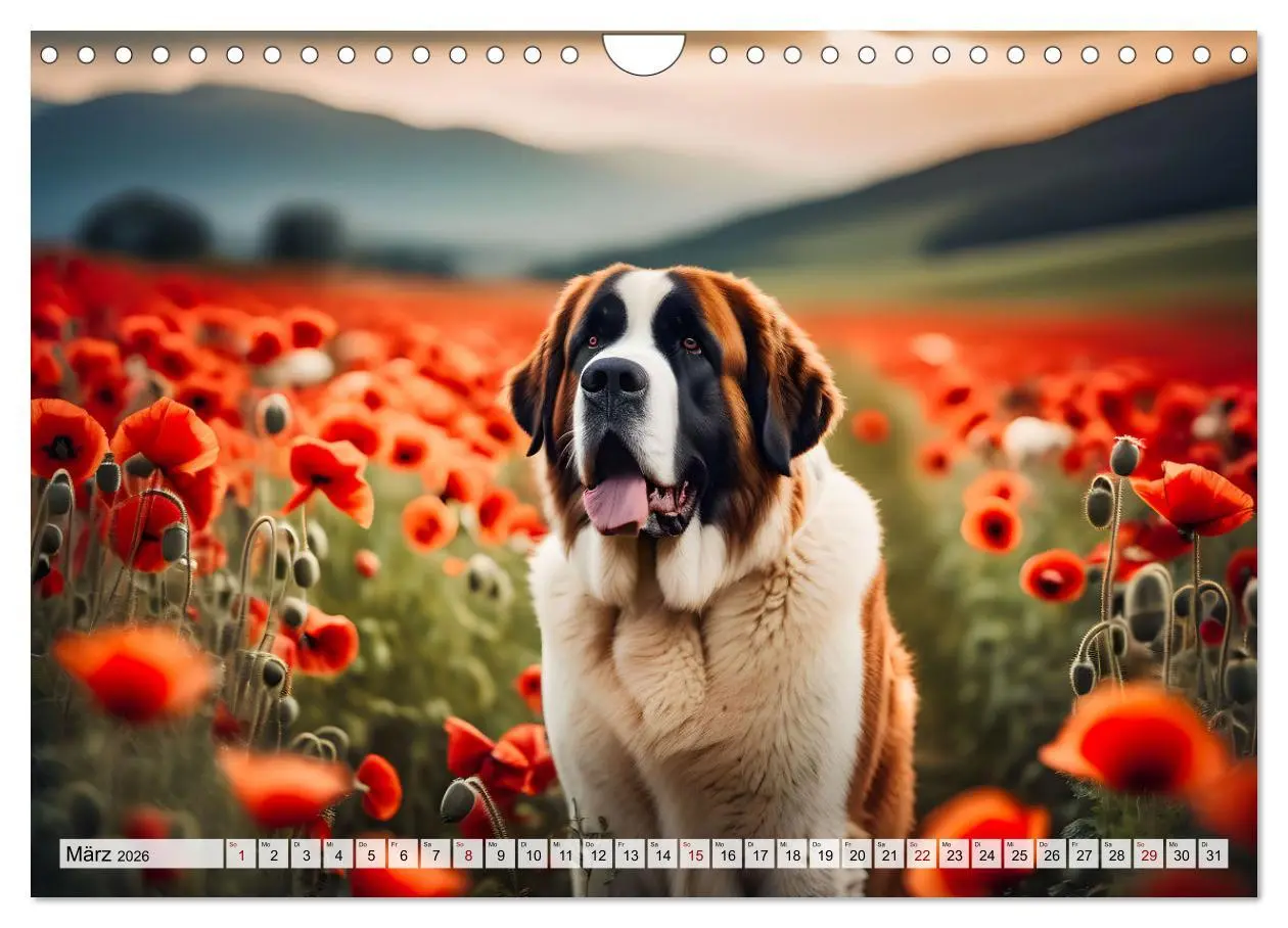 Bild: 9783457308721 | Gigant Bernhardiner (Wandkalender 2026 DIN A4 quer), CALVENDO...