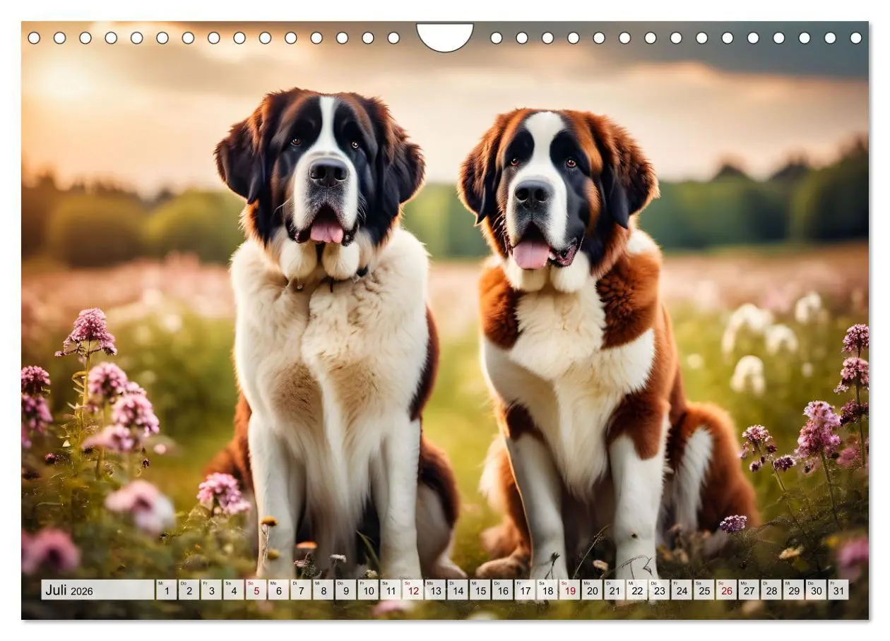 Bild: 9783457308721 | Gigant Bernhardiner (Wandkalender 2026 DIN A4 quer), CALVENDO...
