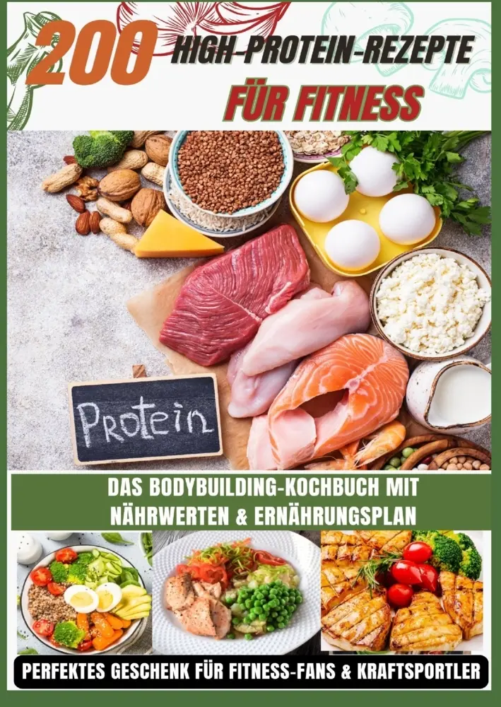 Cover: 9789403868721 | 200 High-Protein-Rezepte für Fitness: Das Bodybuilding-Kochbuch mit...
