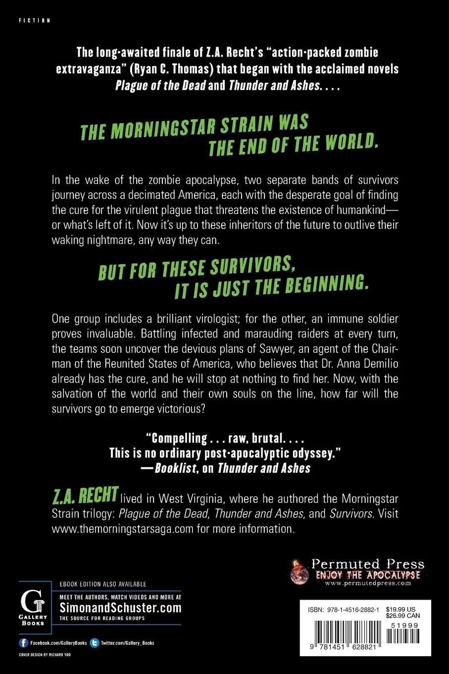 Rückseite: 9781451628821 | Survivors | Z. A. Recht | Taschenbuch | Kartoniert / Broschiert | 2012