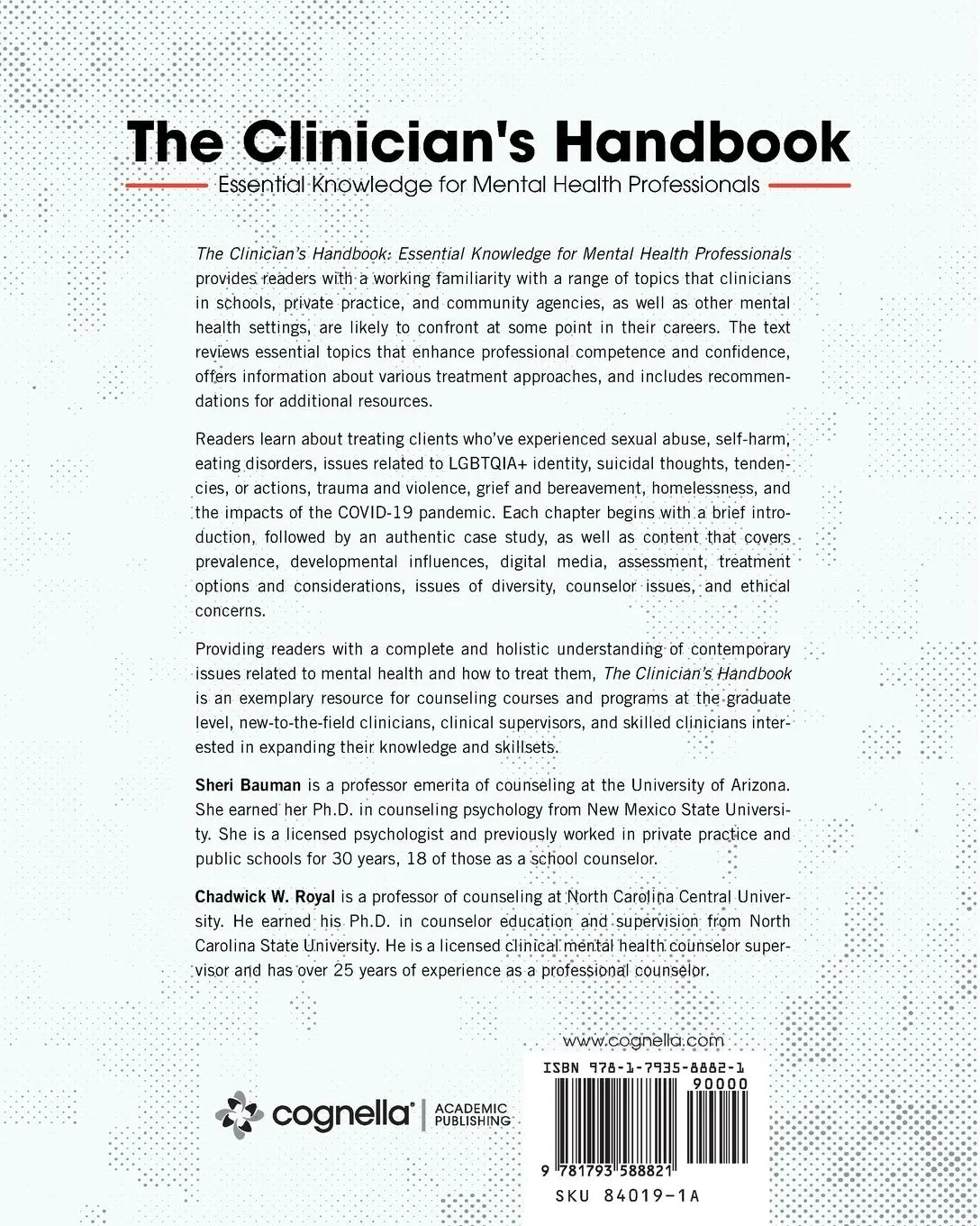 Rückseite: 9781793588821 | The Clinician's Handbook | Sheri Bauman (u. a.) | Taschenbuch | 2024