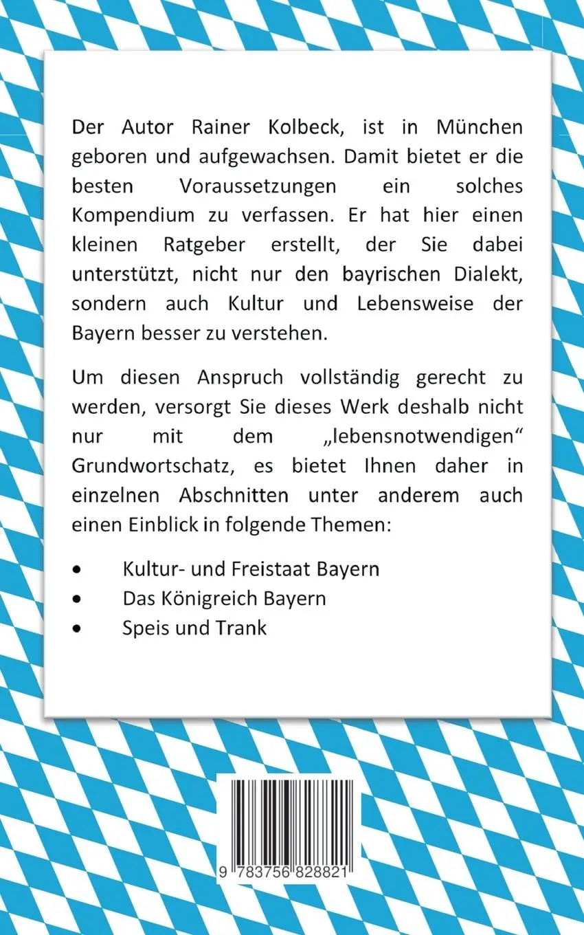 Rückseite: 9783756828821 | Bairisch für Einsteiger | Rainer Kolbeck | Taschenbuch | 42 S. | 2022