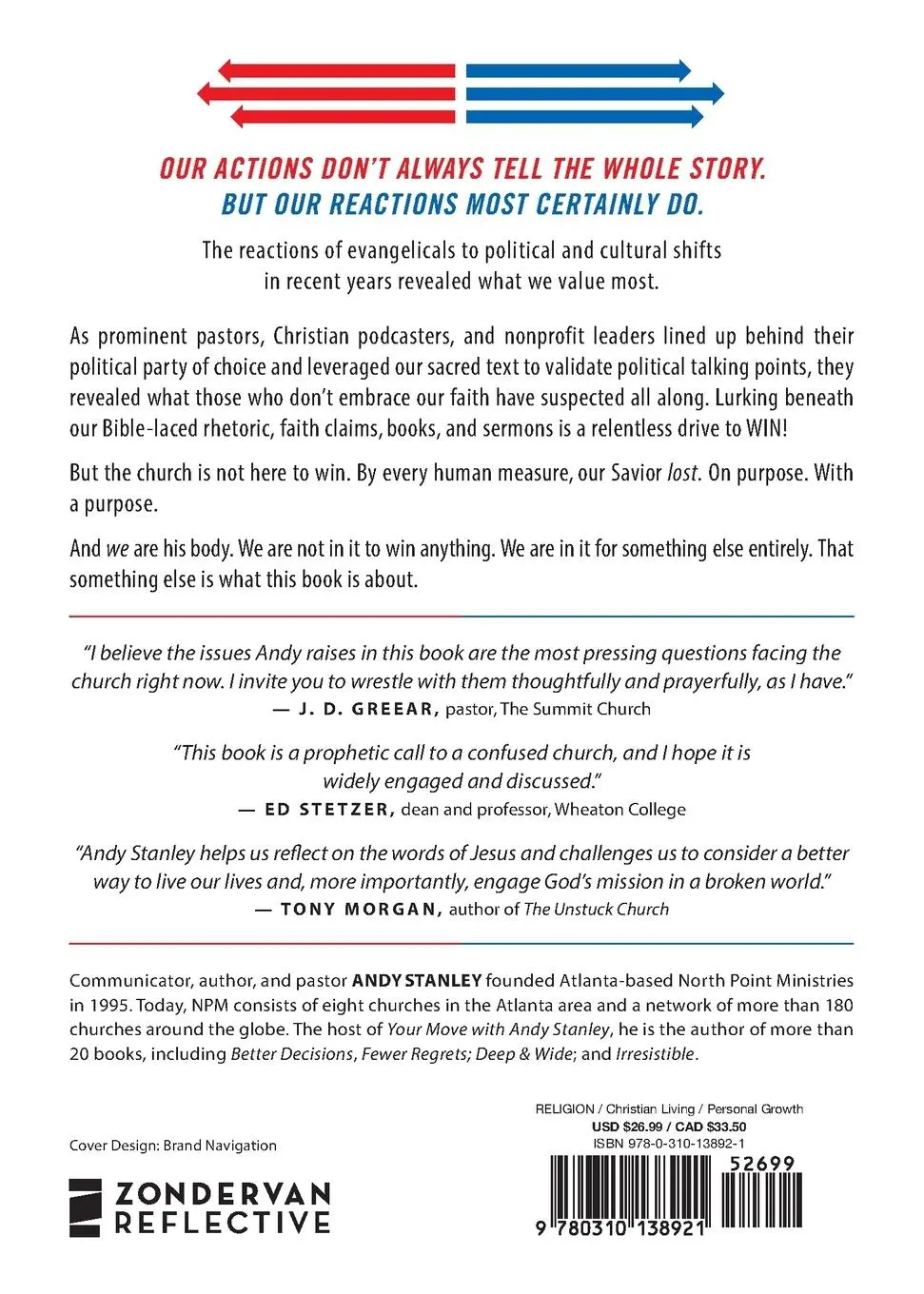 Rückseite: 9780310138921 | Not in It to Win It | Why Choosing Sides Sidelines The Church | Buch