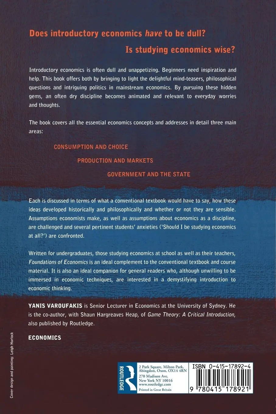 Rückseite: 9780415178921 | Foundations of Economics | A Beginner's Companion | Yanis Varoufakis