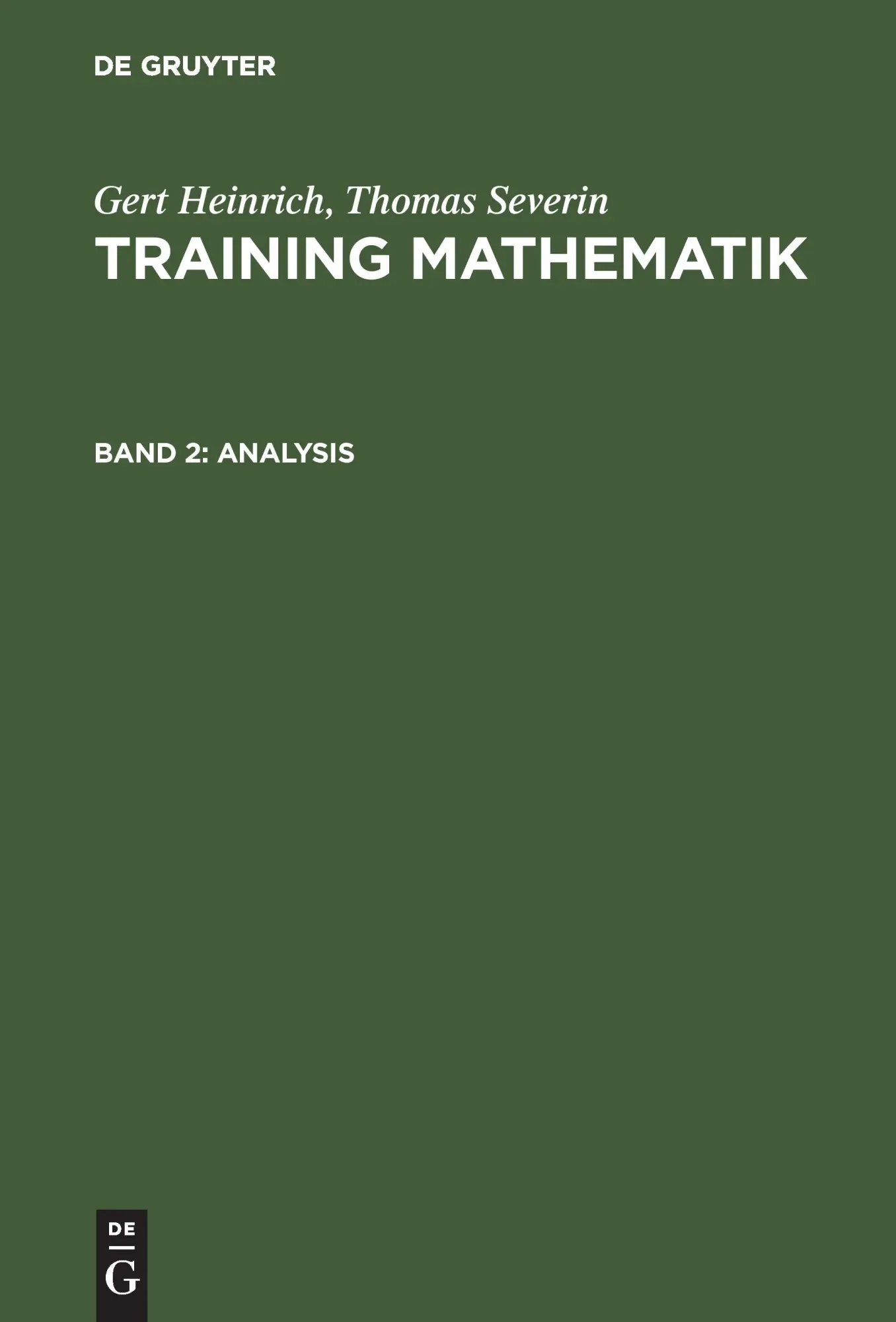 Cover: 9783486238921 | Analysis | Thomas Severin (u. a.) | Buch | Deutsch | 1997