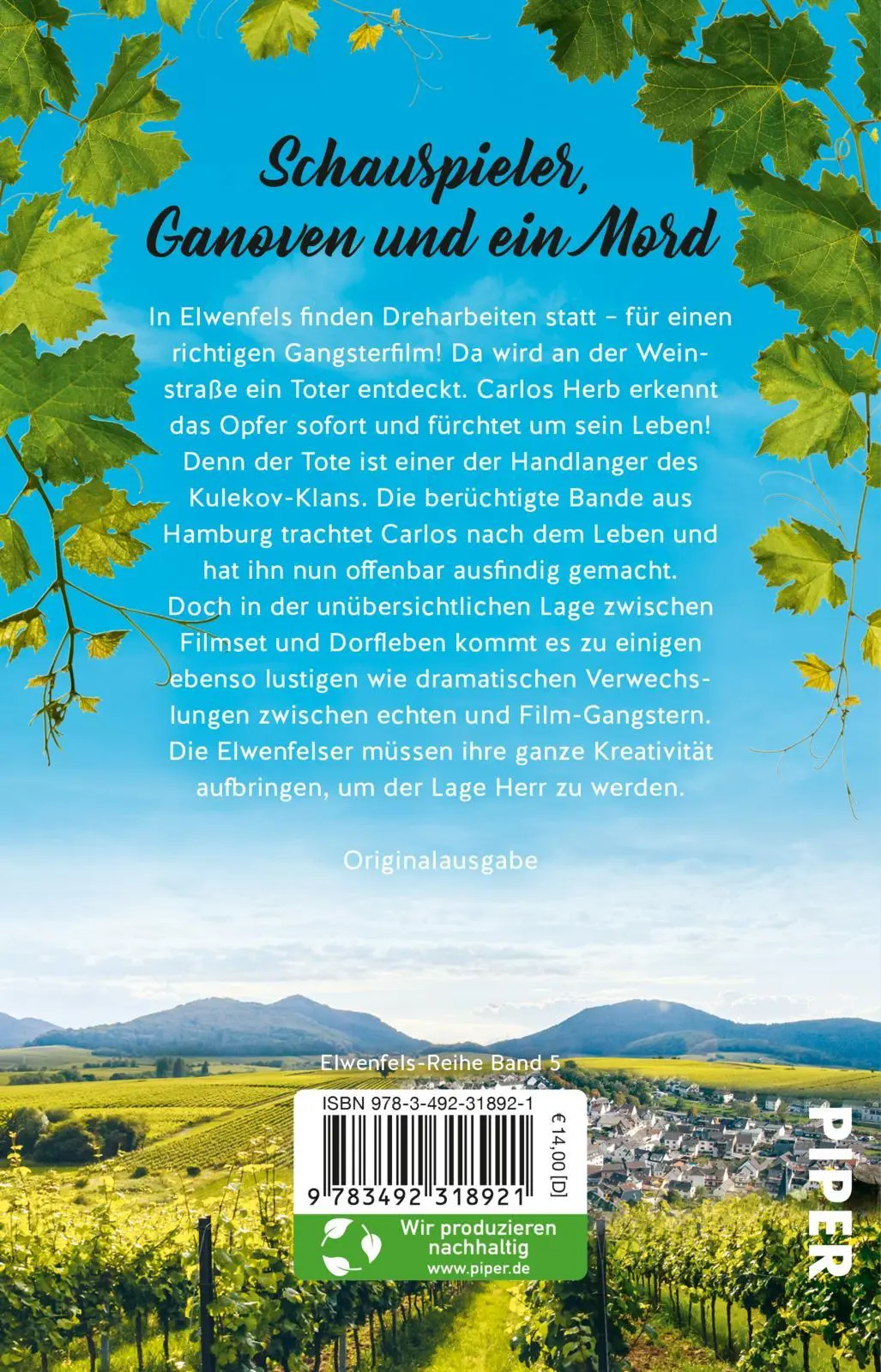 Rückseite: 9783492318921 | Traubentod | Ein Elwenfels-Krimi Regionalkrimi aus der Pfalz | Buch