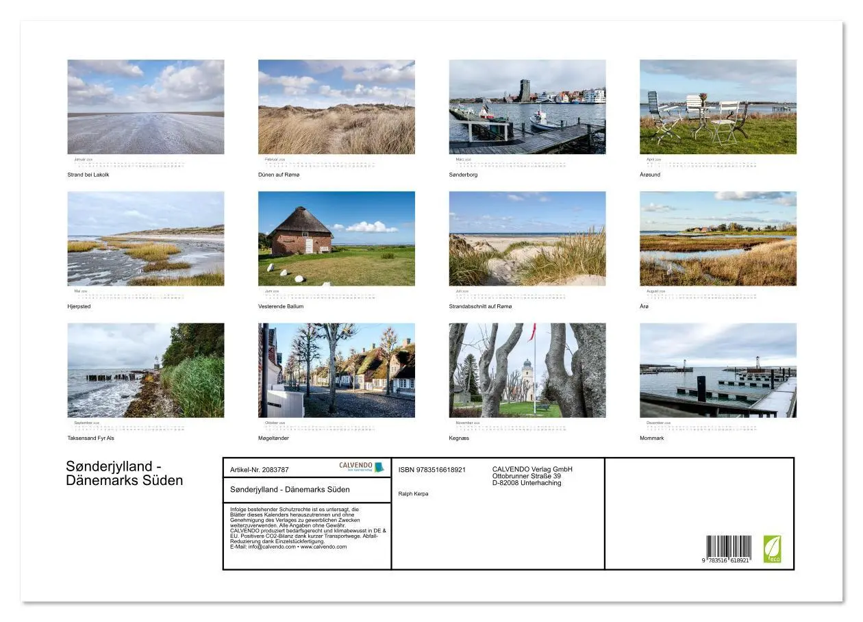 Bild: 9783516618921 | Sønderjylland - Dänemarks Süden (Wandkalender 2026 DIN A2 quer),...