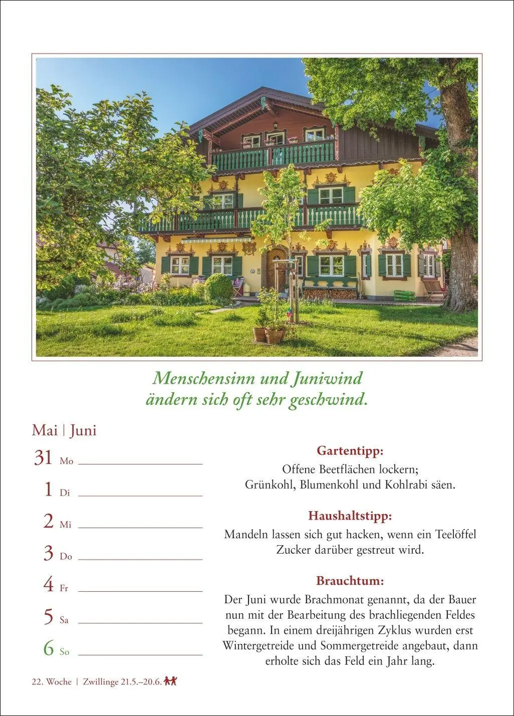 Bild: 9783840038921 | Bauernweisheiten Wochenkalender 2027 - Bauernregeln, Brauchtum,...
