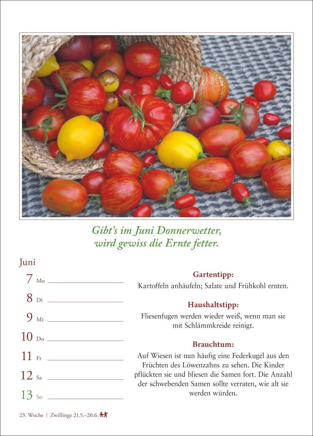 Bild: 9783840038921 | Bauernweisheiten Wochenkalender 2027 - Bauernregeln, Brauchtum,...