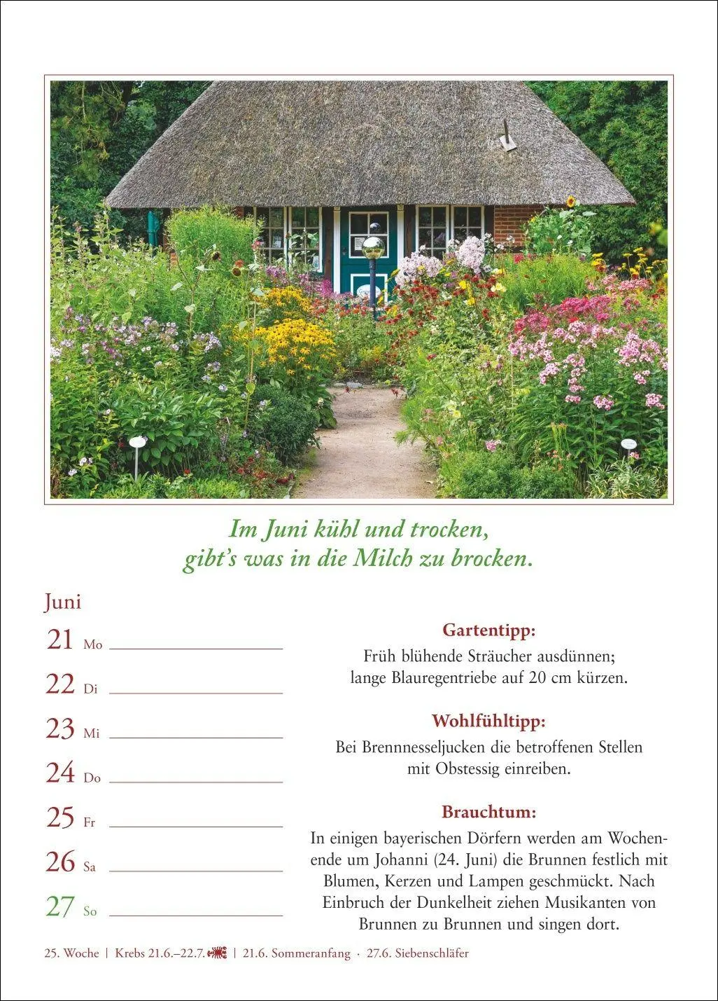 Bild: 9783840038921 | Bauernweisheiten Wochenkalender 2027 - Bauernregeln, Brauchtum,...
