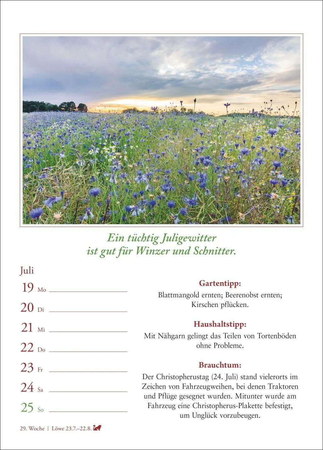 Bild: 9783840038921 | Bauernweisheiten Wochenkalender 2027 - Bauernregeln, Brauchtum,...