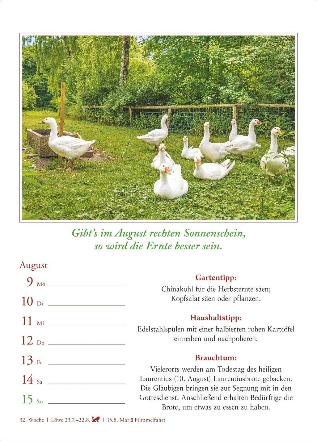 Bild: 9783840038921 | Bauernweisheiten Wochenkalender 2027 - Bauernregeln, Brauchtum,...