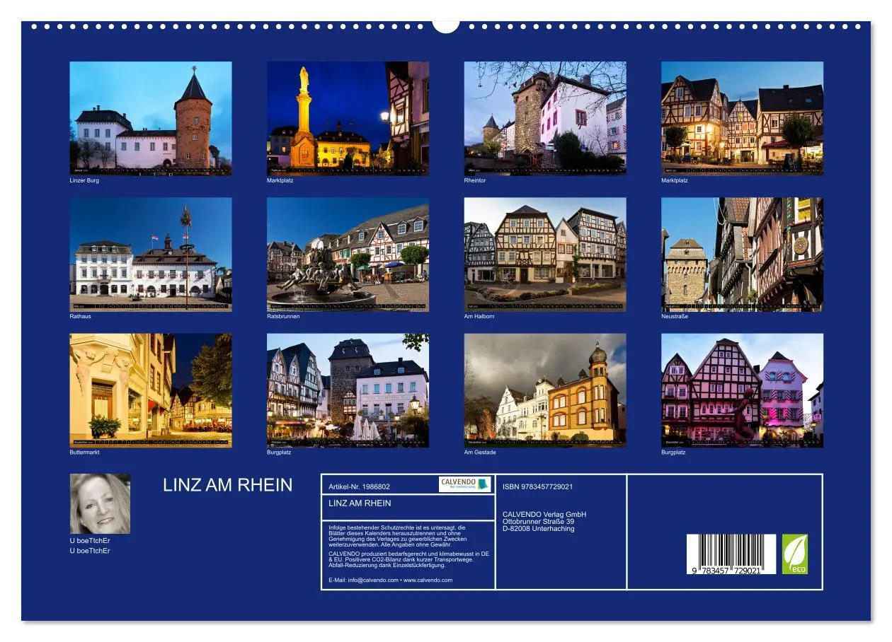 Bild: 9783457729021 | LINZ AM RHEIN (hochwertiger Premium Wandkalender 2026 DIN A2 quer),...