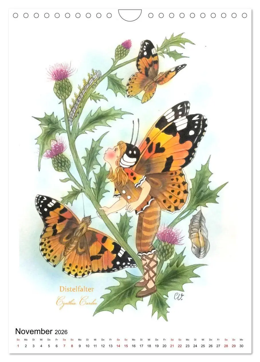 Bild: 9783516369021 | Schmetterlings-Elfen (Wandkalender 2026 DIN A4 hoch), CALVENDO...