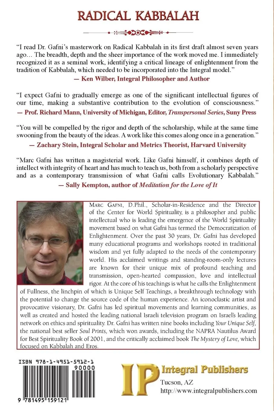 Rückseite: 9781495159121 | Radical Kabbalah Book 1 | Marc Gafni | Taschenbuch | Englisch | 2015