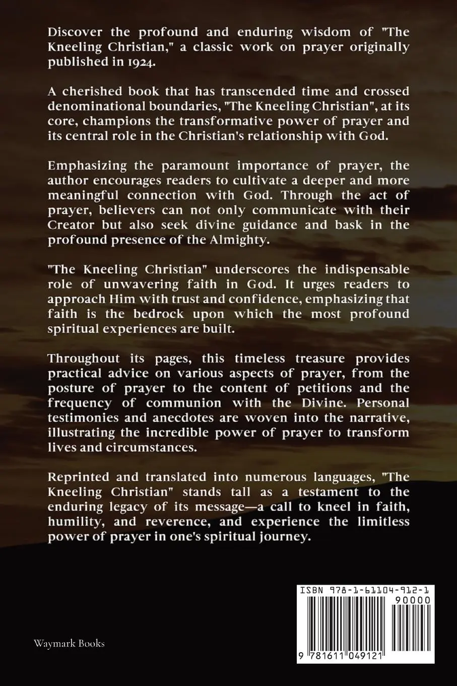 Rückseite: 9781611049121 | The Kneeling Christian | Annotated | Unknown Christian | Taschenbuch