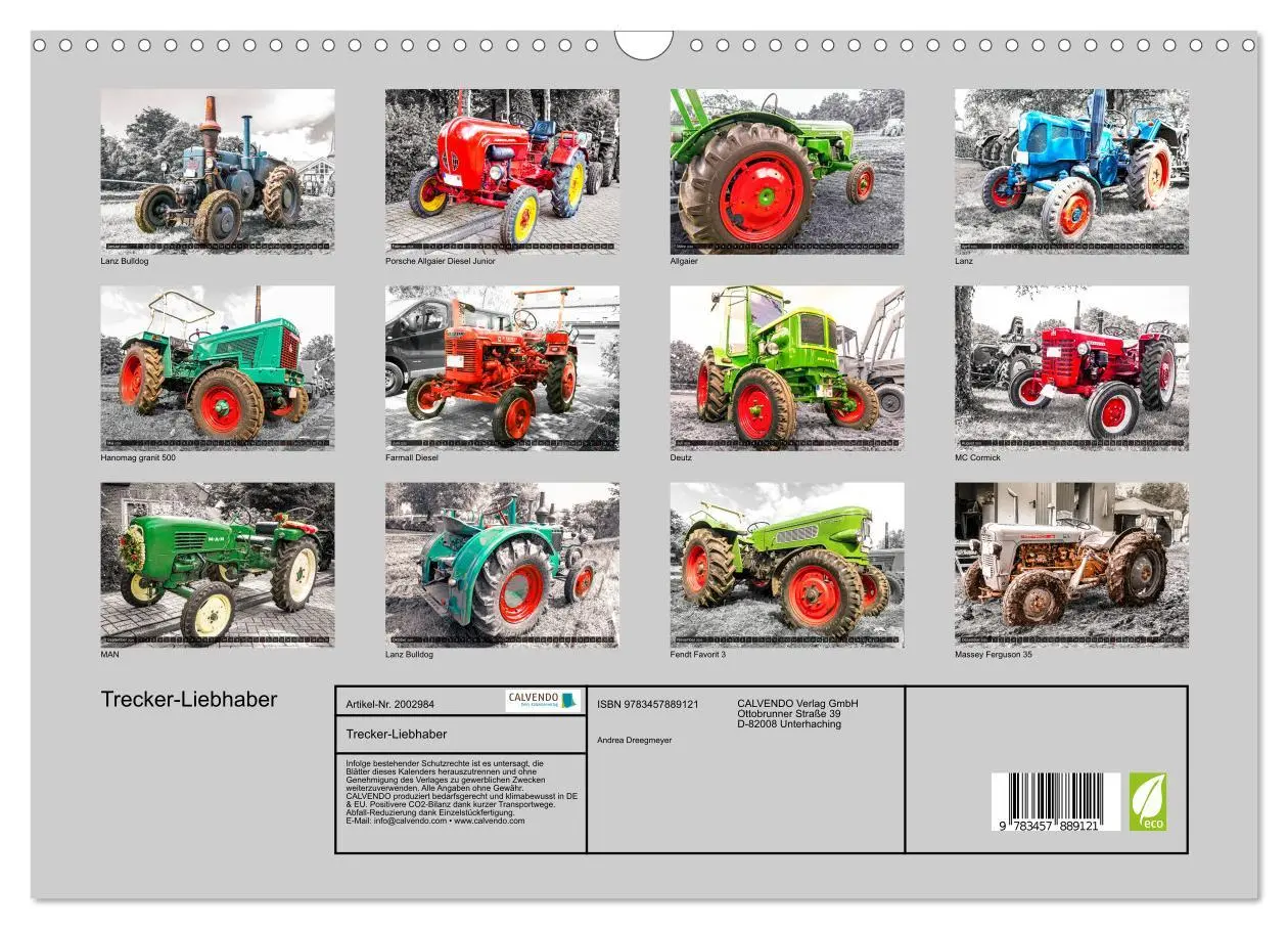Bild: 9783457889121 | Trecker-Liebhaber (Wandkalender 2026 DIN A3 quer), CALVENDO...