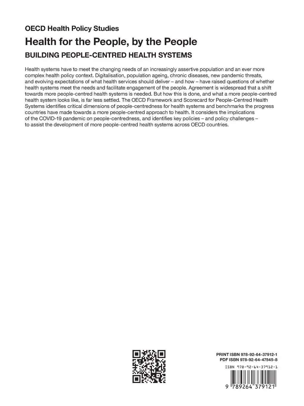 Rückseite: 9789264379121 | Health for the People, by the People | Oecd | Taschenbuch | Englisch