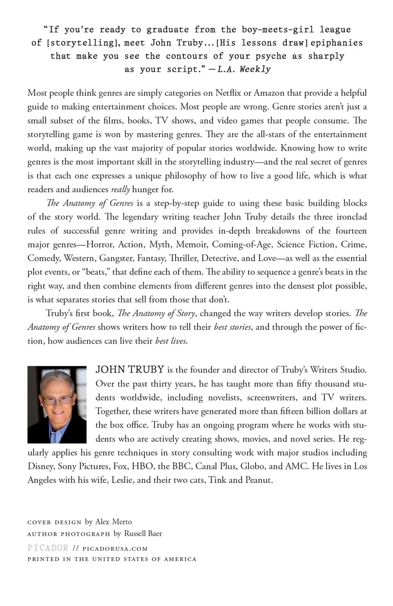 Rückseite: 9780374539221 | The Anatomy of Genres | John Truby | Taschenbuch | Englisch | 2022