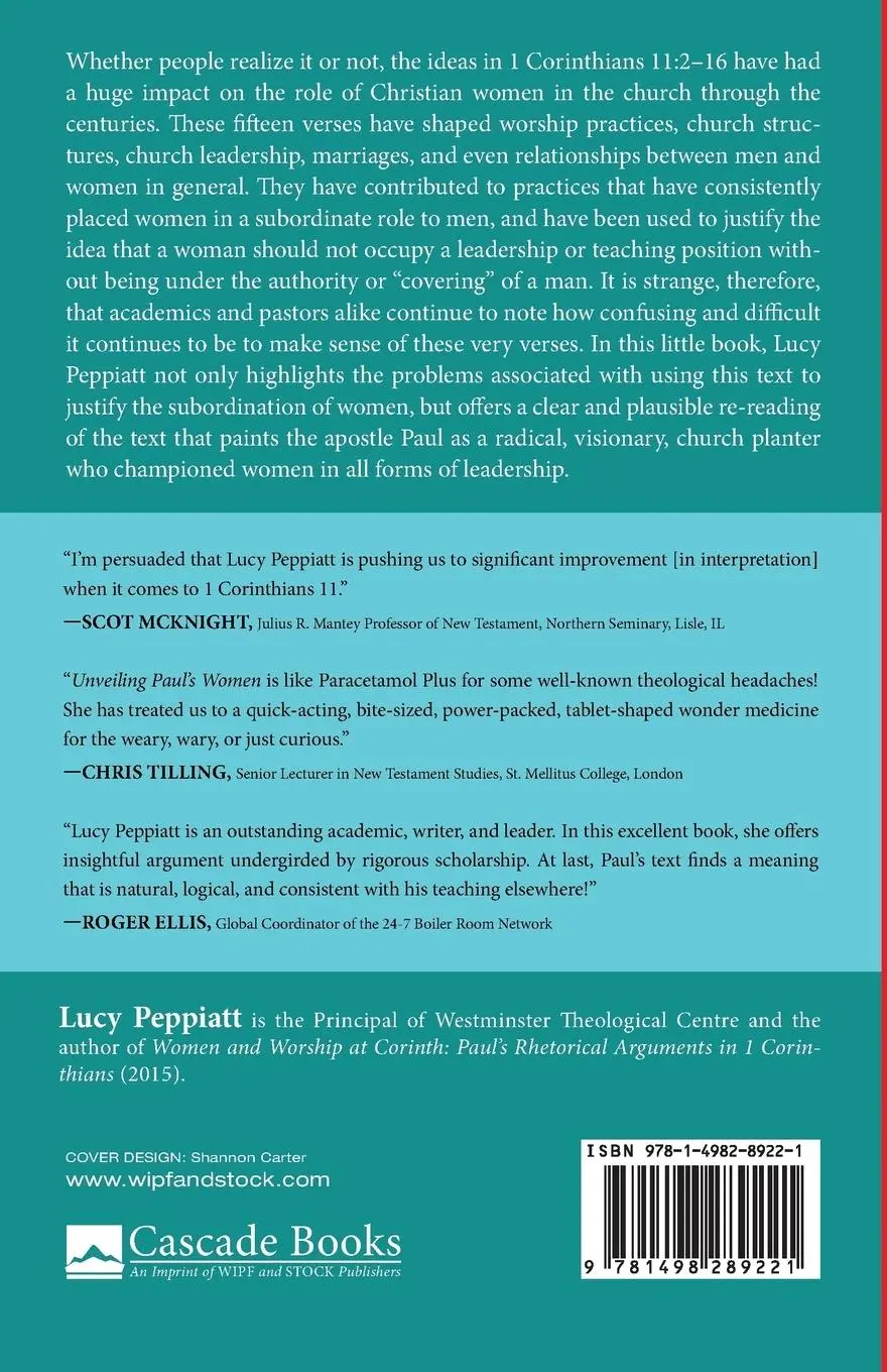 Rückseite: 9781498289221 | Unveiling Paul's Women | Lucy Peppiatt | Taschenbuch | Englisch | 2018