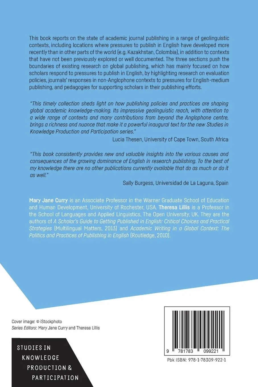 Rückseite: 9781783099221 | Global Academic Publishing | Policies, Perspectives and Pedagogies