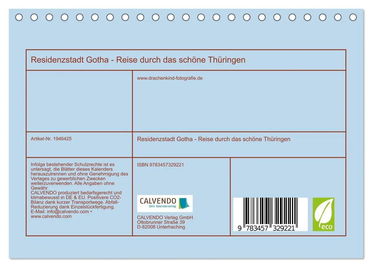 Bild: 9783457329221 | Residenzstadt Gotha - Reise durch das schöne Thüringen...