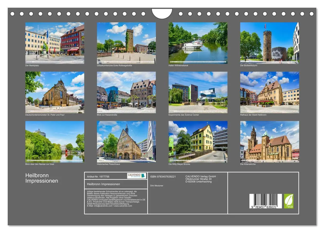 Bild: 9783457639221 | Heilbronn Impressionen (Wandkalender 2026 DIN A4 quer), CALVENDO...