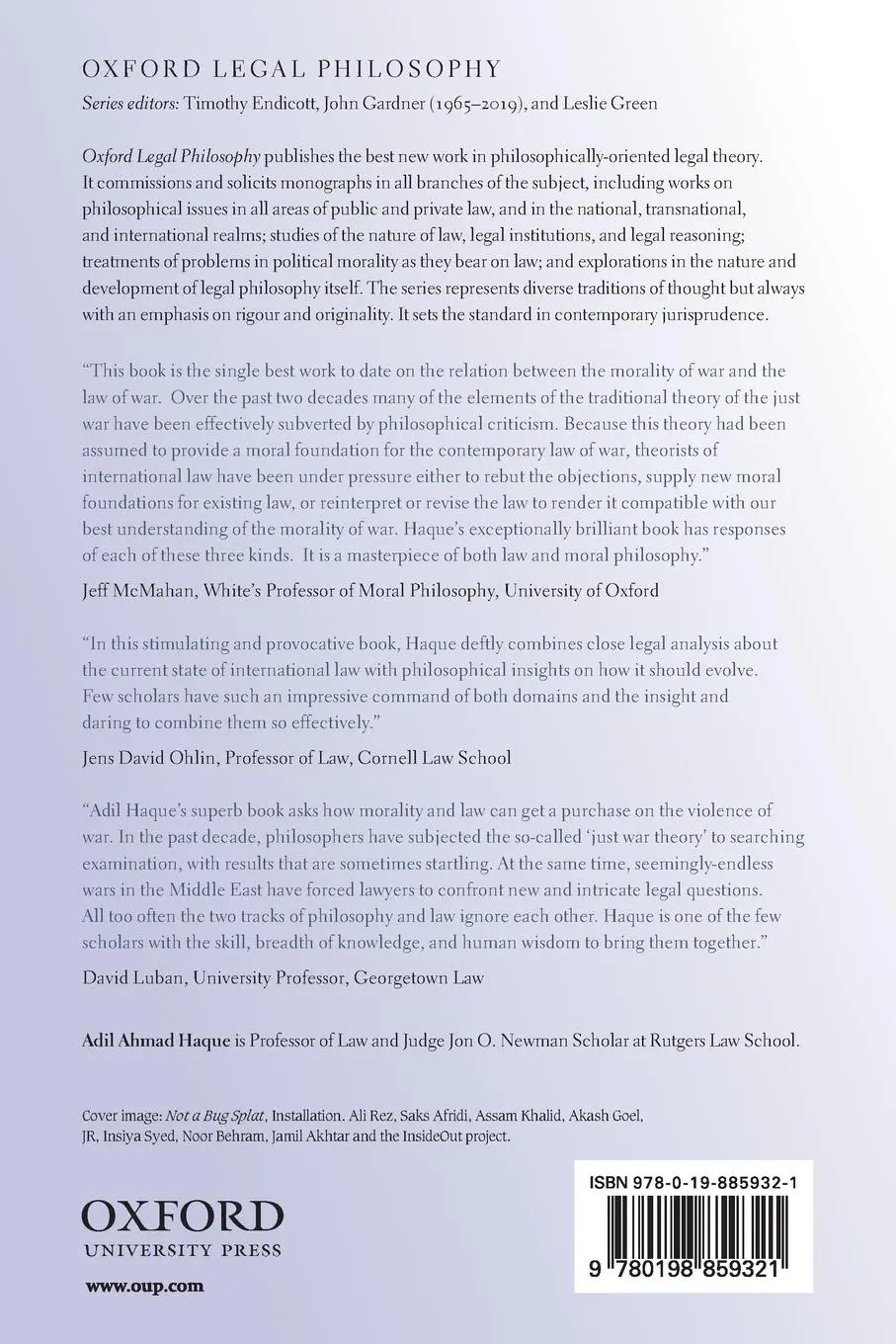 Rückseite: 9780198859321 | Law and Morality at War | Adil Ahmad Haque | Taschenbuch | Englisch