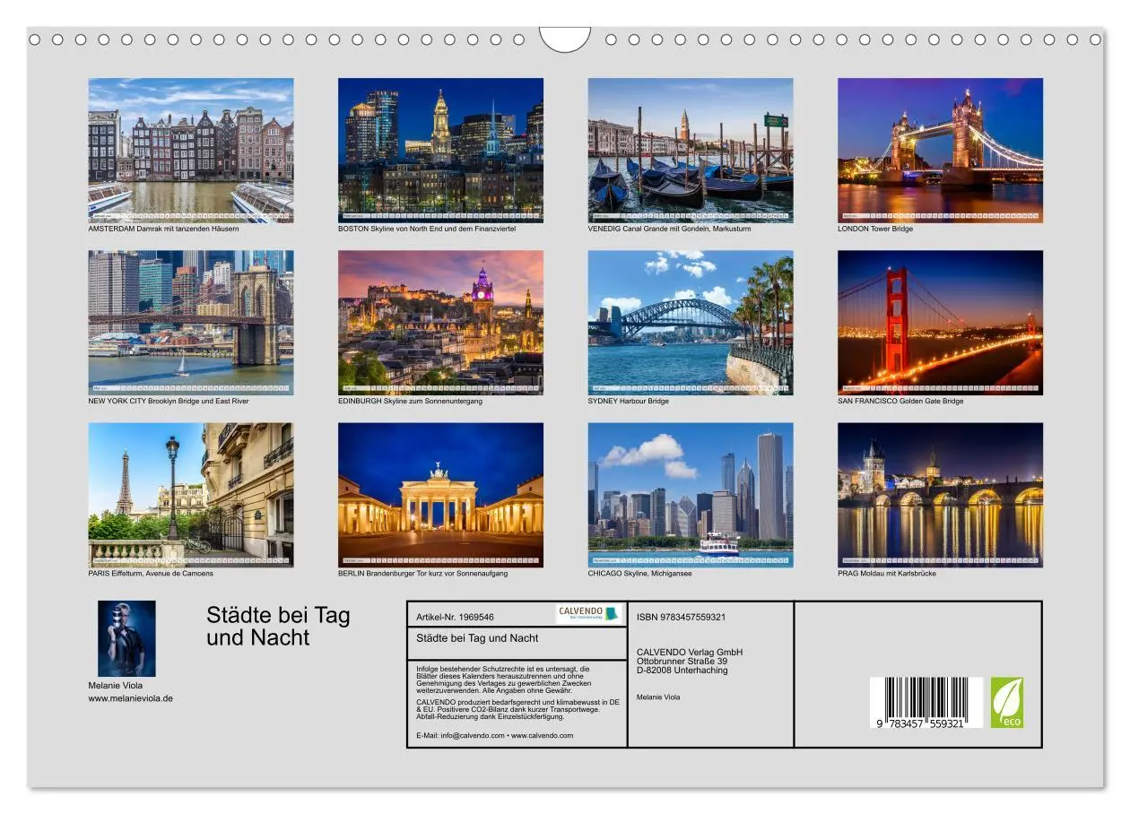 Bild: 9783457559321 | Städte bei Tag und Nacht (Wandkalender 2026 DIN A3 quer), CALVENDO...
