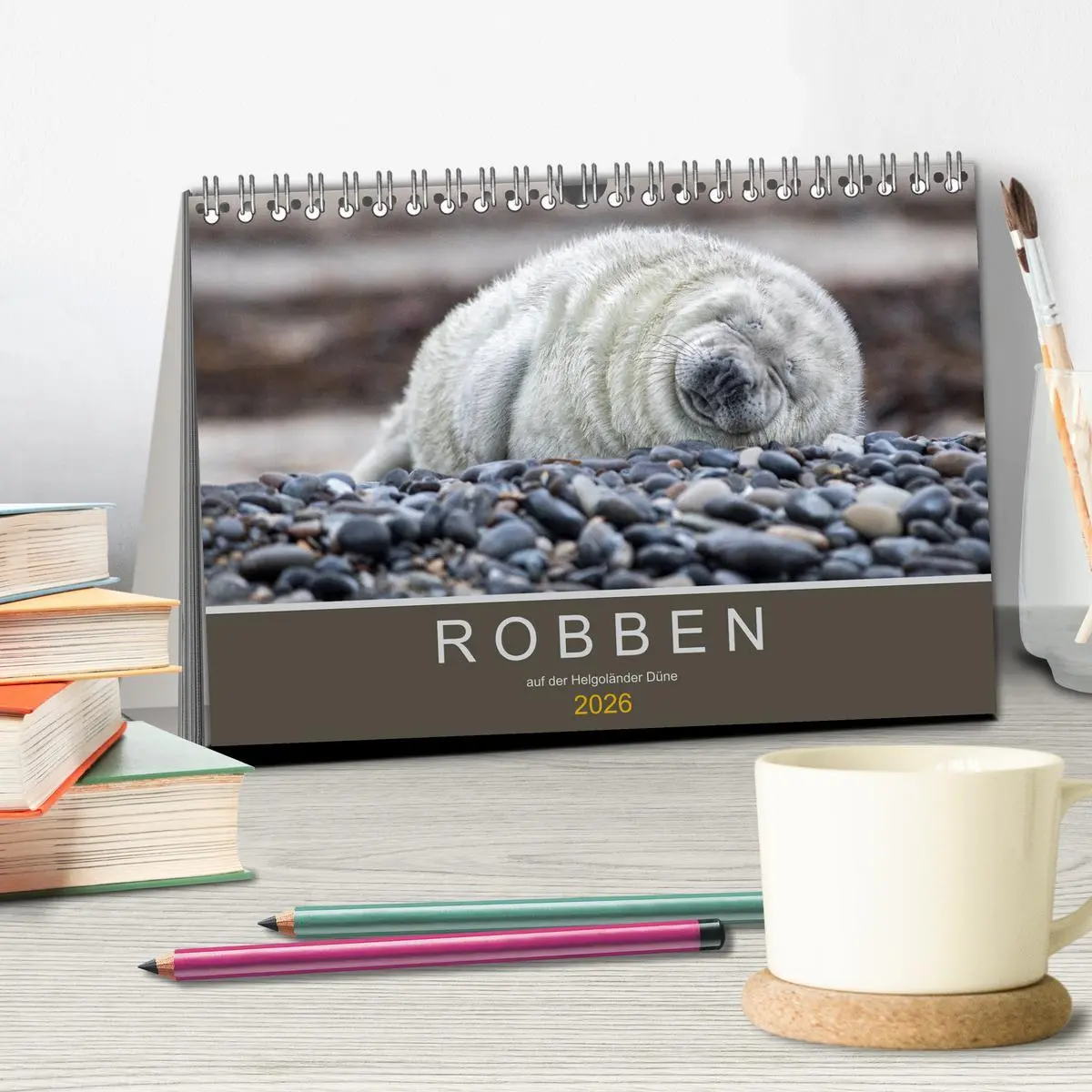 Bild: 9783457939321 | Robben auf der Helgoländer Düne (Tischkalender 2026 DIN A5 quer),...